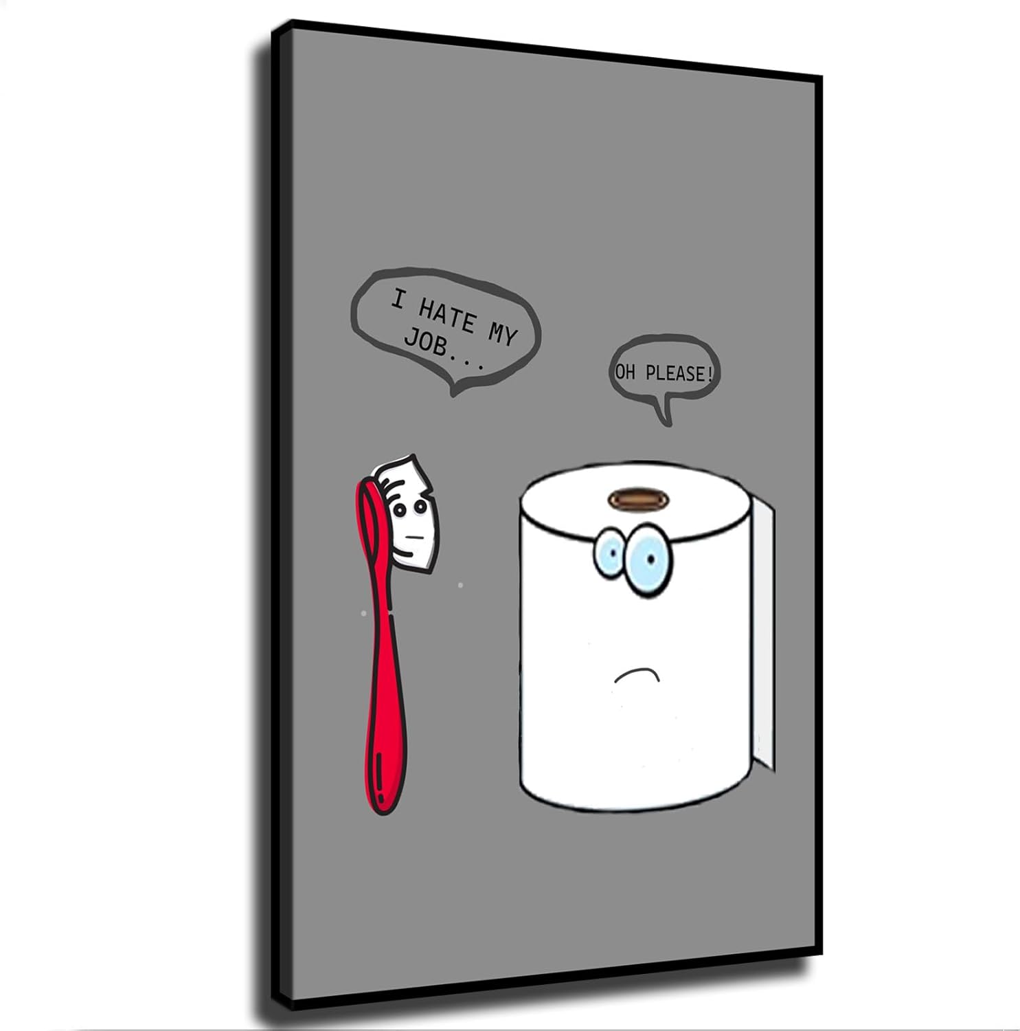 VesFy Funny Bathroom Art Poster Modern Aesthetic Background