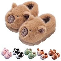 KEYUSHOP Kids Slippers for Girls Boys Toddler Cute Cartoon Animal Preppy Slipper Winter Plush Warm House Shoes Slip-On for Indoor Outdoor