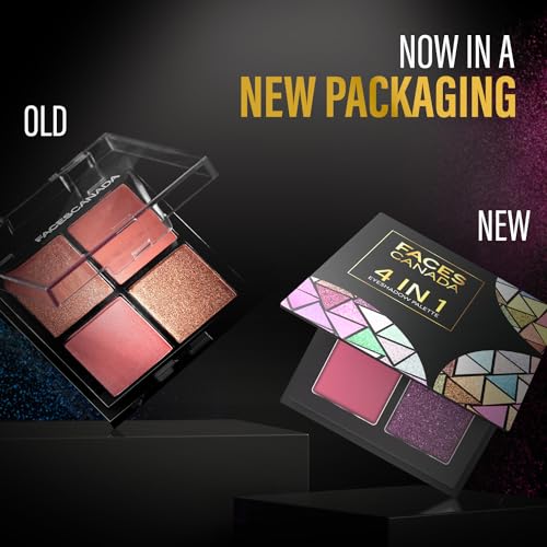 Image of FACESCANADA 4 In 1 Quad Eyeshadow Palette - Smokey Game 07, 4.8G | Shimmer & Matte Shades | Satin Matte Finish Eye Shadow Quartet | Intense Pigment | Long Lasting | Vitamin E Enriched | Vegan