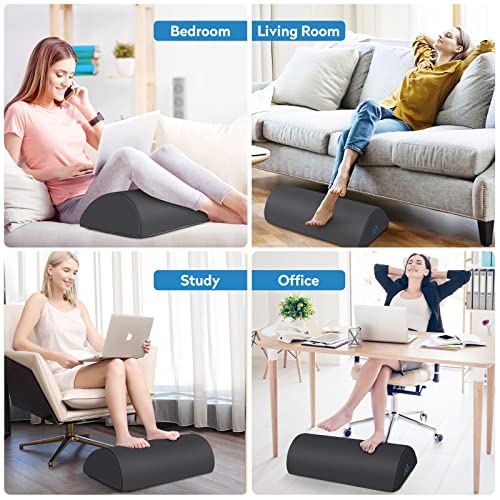 Image of StepLively Foot Rest Ergonomic Pillow for Under Desk at Work, Anti-Fatigue Footrest Support Pillow for Fatigue & Pain Relief, Comfortable for Office Chair, Car Seat & Gaming Chair - Grey