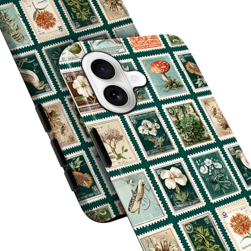 Coque iPhone 17 antichoc de qualité supérieure avec motif timbres postaux rétro - 4