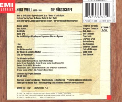 Vista 2 de Kurt Weill Die Burgschaft