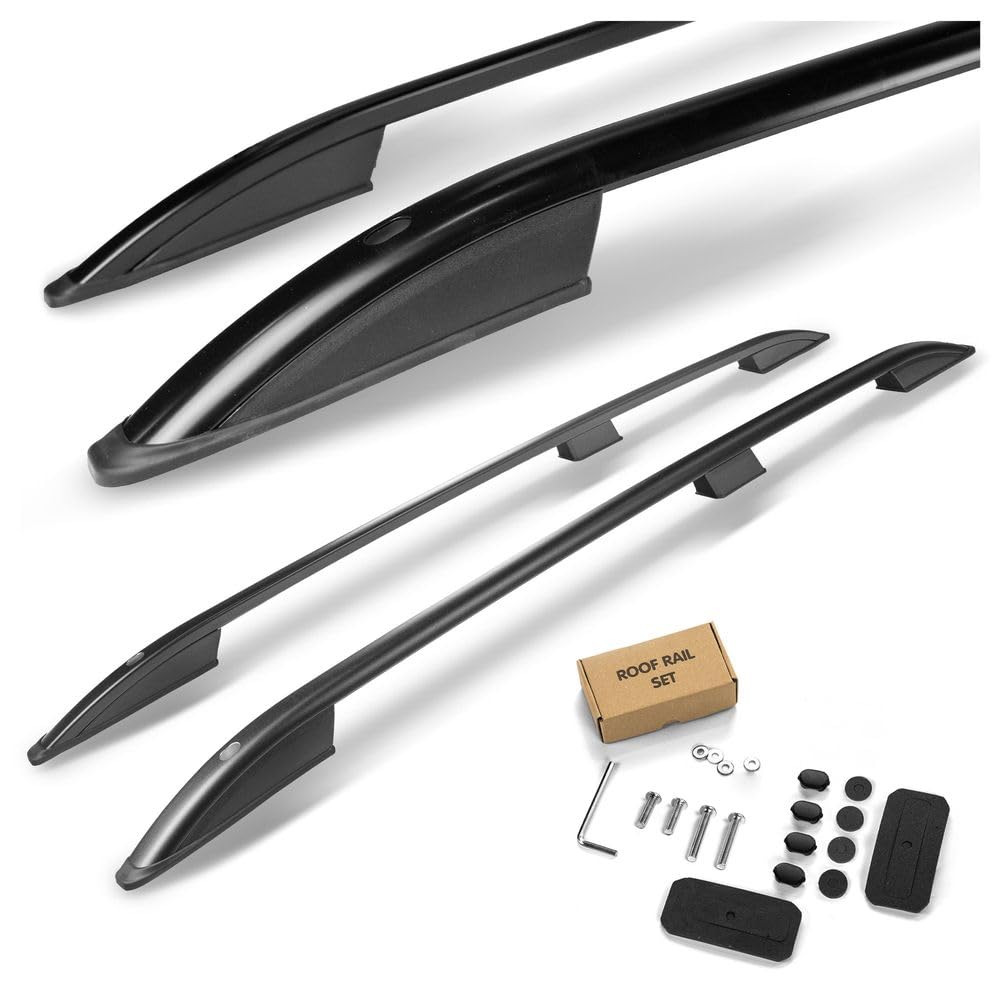CHROMEMASTER Barras Portaequipajes, Rieles de Techo Compatible con Renault Kangoo L1 Standard Corto 2008-2022; Se Utilizan para el Montaje de Portaequipajes de Techo, Cajas de Techo o Portabicicletas