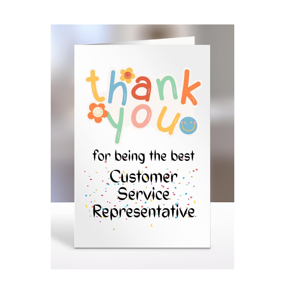 Thank you card for Customer Service Representative, men, women, him, her, colleague, boss, manager, supervisor, friend, gifts, presents for christmas, A5-212a_176