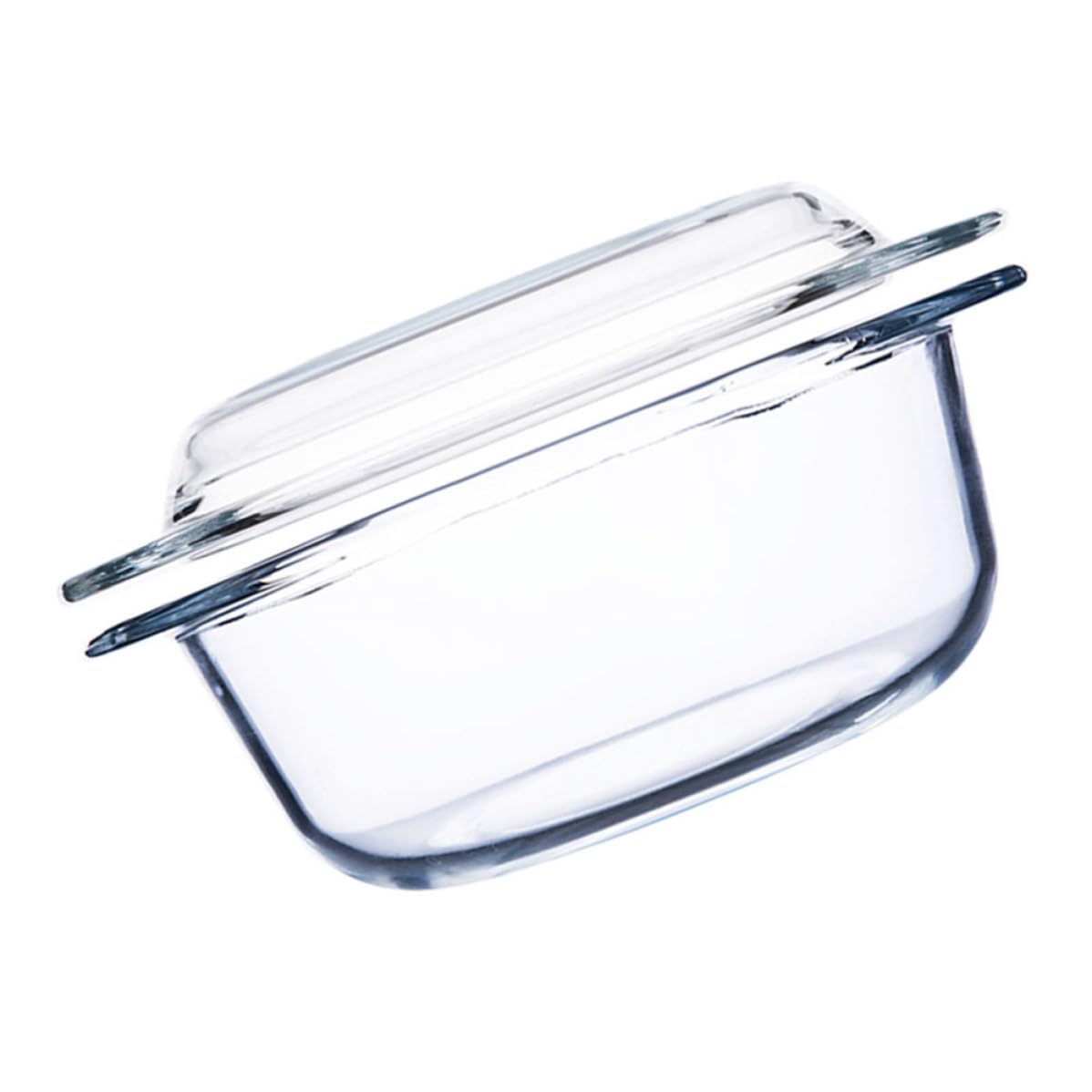 Veemoon 1 Stück Hitzebeständige Glasschüssel mit Deckel 1l aus Gehärtetem Glas Ofen und Mikrowellengeeignet nicht Leicht Zerbrechlich zum Kochen und Servieren