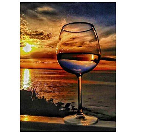 najiaxiaowu Puzzles para Adultos 1000 Piezas DIY Atardecer Mar Copa de Vino Rompecabezas de Madera para Niños y Adultos Decoración Moderna de Pared Arte Regalo Único 75 cm x 50 cm miniatura 1