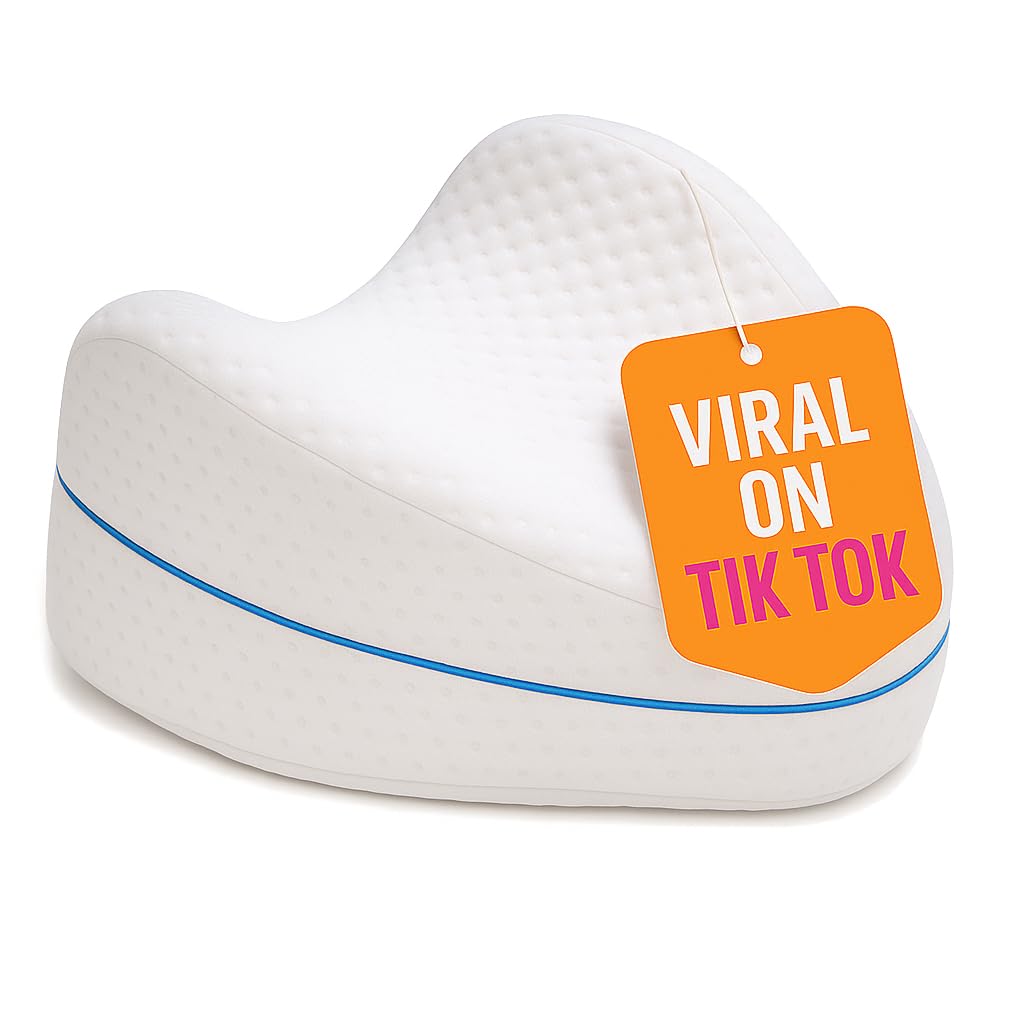 Contour Legacy Leg & Knee Foam Support Pillow - Soothing Pain Relief for Sciatica, Back, Hips, Knees, Joints - As Seen on TV