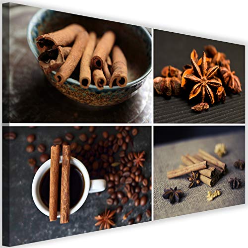Photo sur toile XXL collage art Feeby grains de café 100x70