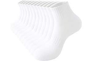 Womens Plain White Crew Socks 6 Pairs