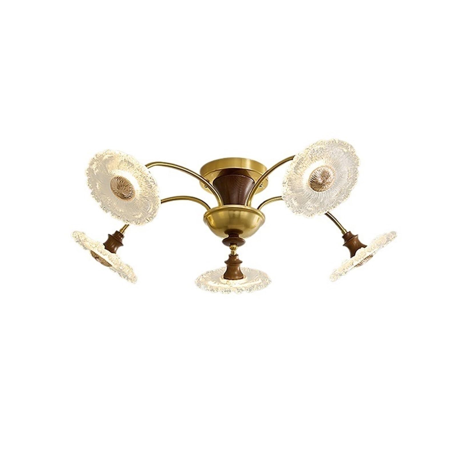CYairong-22 Ceiling Lighting French Medieval Style Ceiling Lamp Retro Wooden Bedroom Living Room Balcony Ceiling Lamp