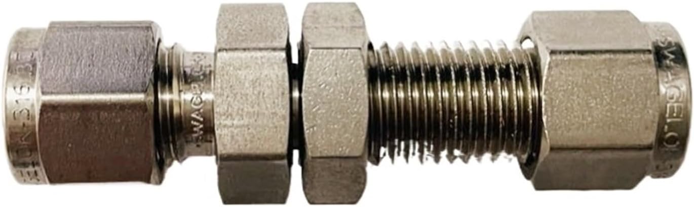 SS-1610-61 316 Stainless Steel Ferrule Through-Panel Straight Fitting 1inch