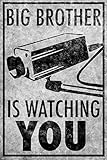 Pyramid America Big Brother is Watching You CCTV Camera Sign Cool Wall Decor Art Print Poster 24x36