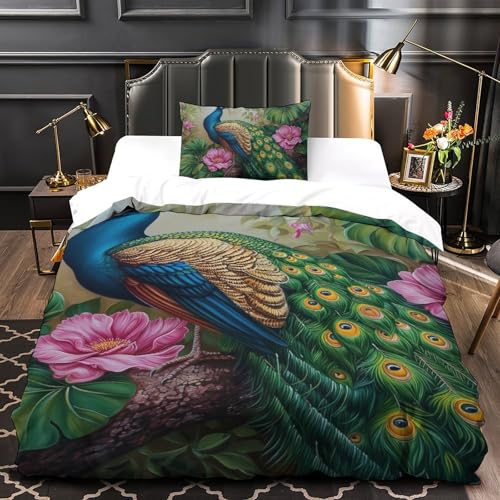 Microfibre parure de lit 3 pièces housse de couette single 135x200 cm - 4