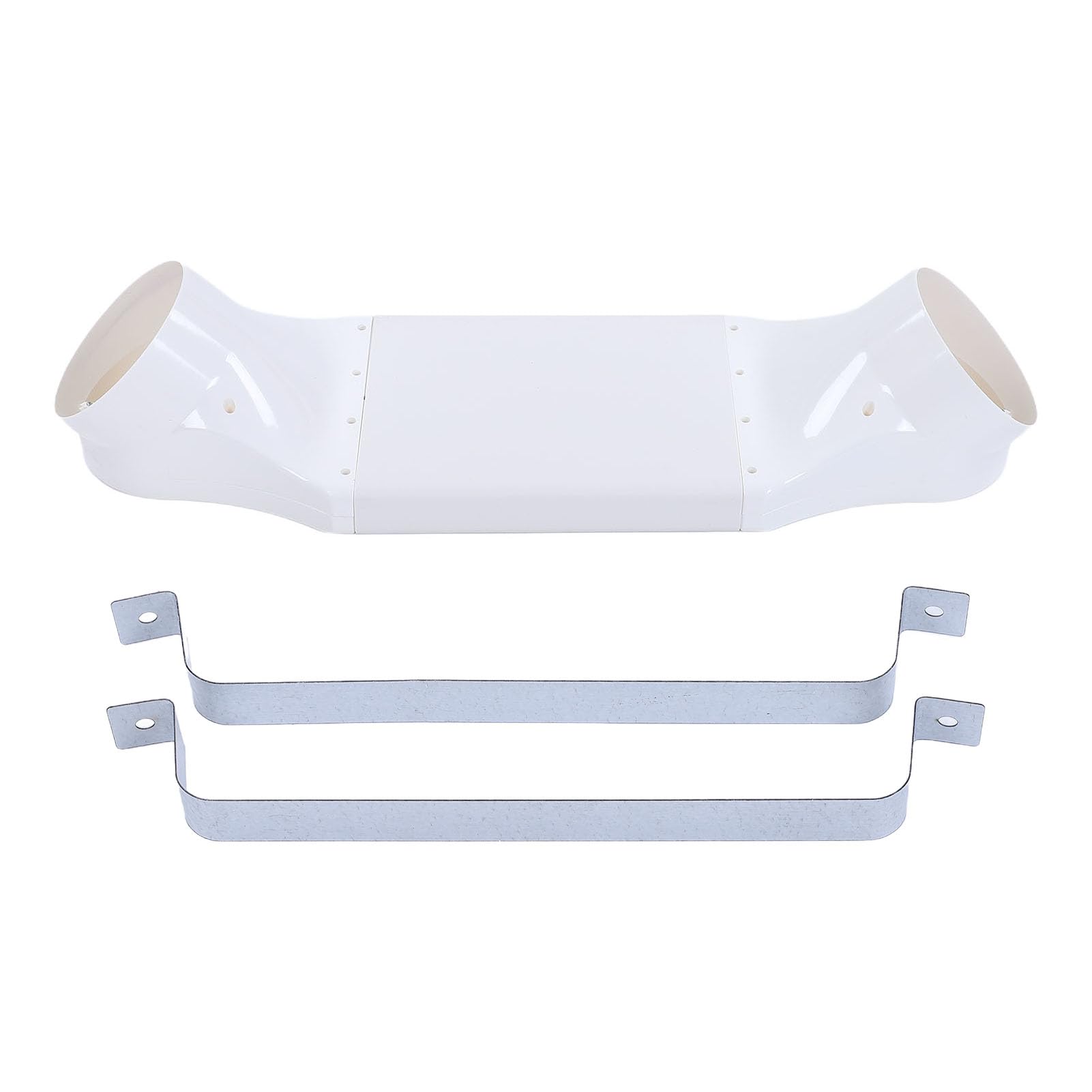 Fafeicy Kit de Transición de Conducto ABS de 200mm, Adaptador Redondo a Plano, Tubo de Cruce de Haz sin Taladro para de Ventilación de Secadora en Lavandería Doméstica