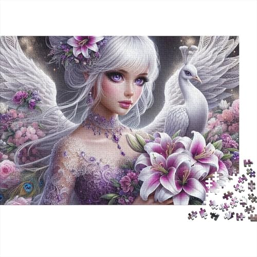 Puzzle de 1000 piezas antiestrés con diseño de Mujer Angelical para desconectar del estrés