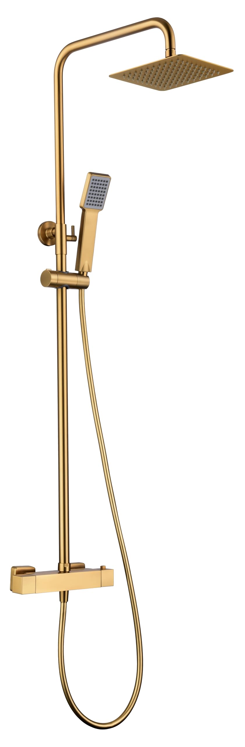 MICE - Conjunto barra de ducha termostatico grifería de baño - Columna de ducha para agua caliente y frio Oro Cepillado BTAR025/OC