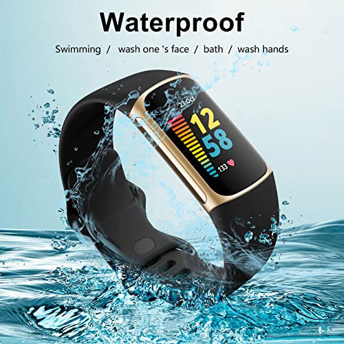 CeMiKa 4Pack Strap Compatible with Fitbit Charge 5/Charge 6, Soft Silicone Sport Bands - Image 4