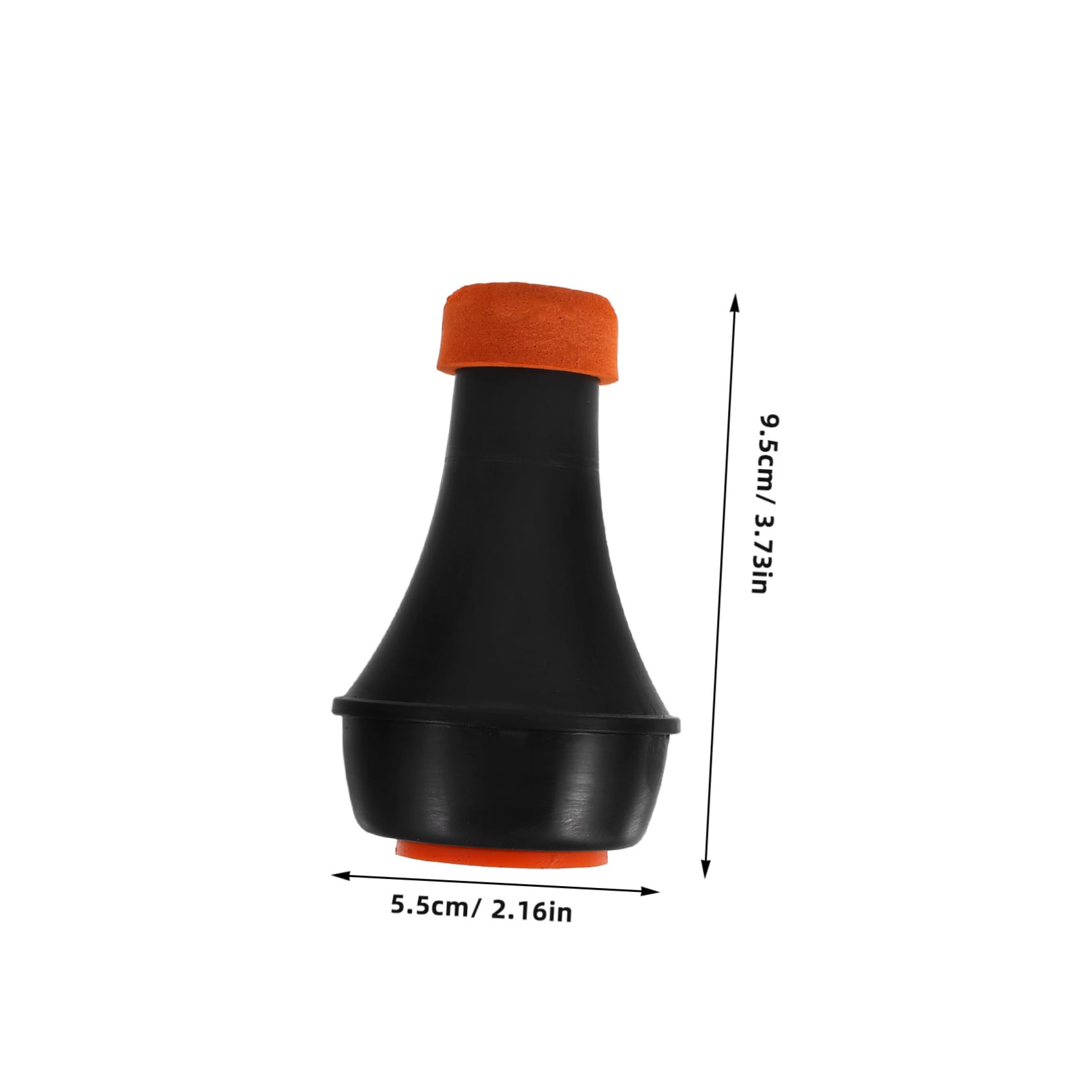 CIMAXIC Mini Trumpet Practice Mouthpiece Set Lightweight Plastic Trumpet Mute for Brass Instruments Orange Black Kit