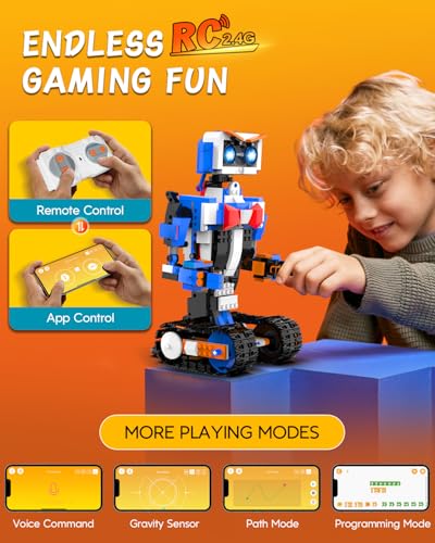 aukfa STEM Robot Toys Building Kits, Building Toys for Boys Age 8-12, App & Remote Control Blocks Engineering Science Learning Educational Coding DIY Stem Projects Robot Gifts for Boys & Girls - Image 5