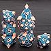 KERWELLSI Polyhedral Dungeons and Dragons Dice with Gift Box, 7Pcs Handmade Metal DND D&D Dice, Crack Role Playing RPG D and D Dice D20 D12 D10 D8 D6 D4
