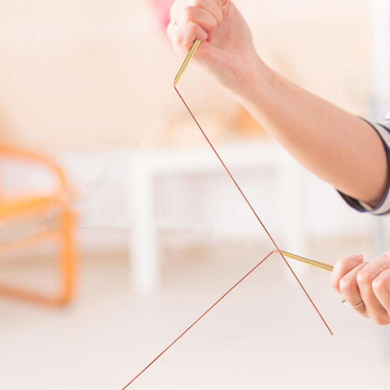 Unomor Brass Dowsing Rods for Treasure Hunting 2pcs Water Divining Rods Copper Divining