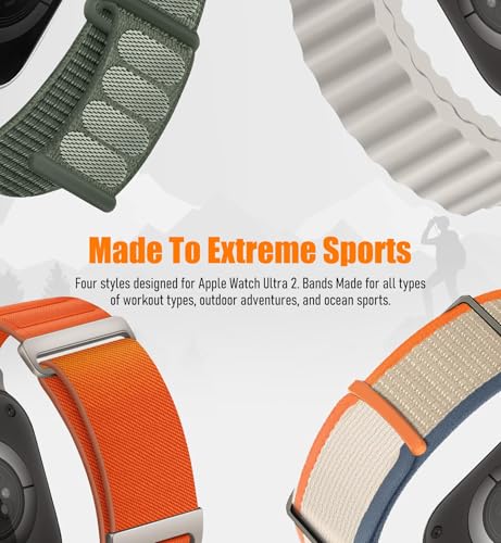 Image of 8 Pack Compatible with Apple Watch Ultra 3 /2 Band 49mm 46mm 45mm 44mm 42mm Men Women,Breathable Trail Loop+Alpine Loop+Ocean +Nylon Sport Loop for iWatch Ultra 3 /2 /1 Series 11 /10 /9 /8 /7 /6 /5 /4 /3 /SE3 2 1