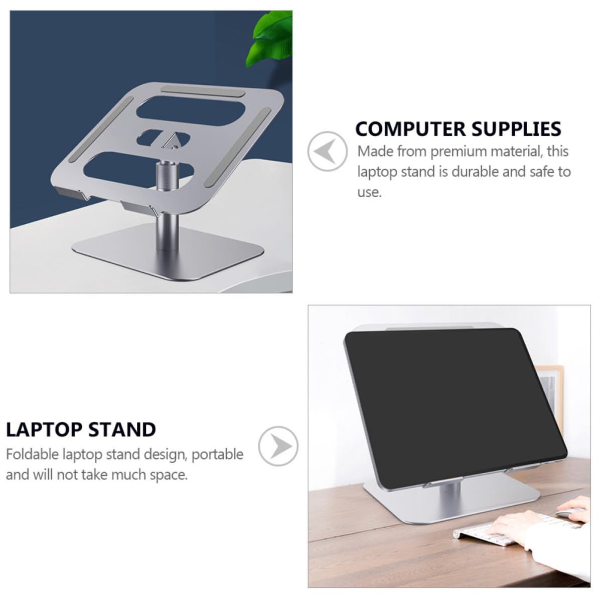 Lega Reggi Alluminio Pieghevole in Portatile Regolabile di PC