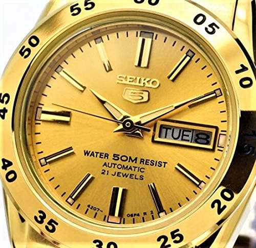 Ladies Seiko 5 Full Gold Tone With Champagne Face and Day Date