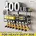 ‌Heavy Duty 4-Layer Power Tool Organizer Wall Mount with 8 Outlet Power Strip- Holds 8 Cordless Drills, 400lbs Capacity Metal Garage Storage Rack‌