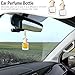 BBTO 100 Pcs Oil Air Freshener Diffuser with Wooden Cap Empty Essential Diffuser Aromatherapy Car Fresheners Car Fragrance Holder Aesthetic Decor Hanging Perfume Bottle (Clear,Square Style)