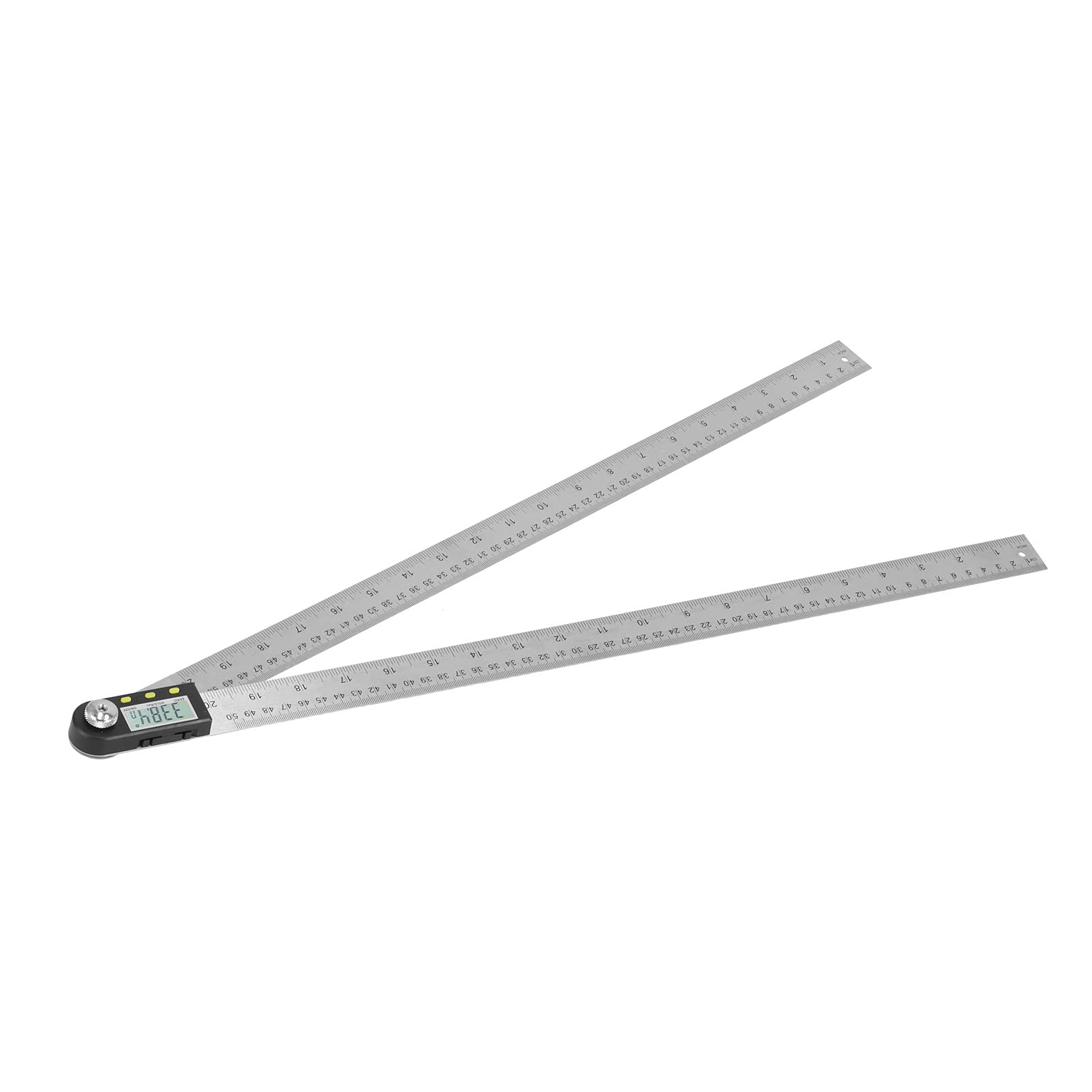 Righello cercatore di angoli digitale, goniometro trasformatore digitale 2 in 1 con display chiaro, strumento per la misurazione degli angoli in acciaio inossidabile per (0-500 mm)