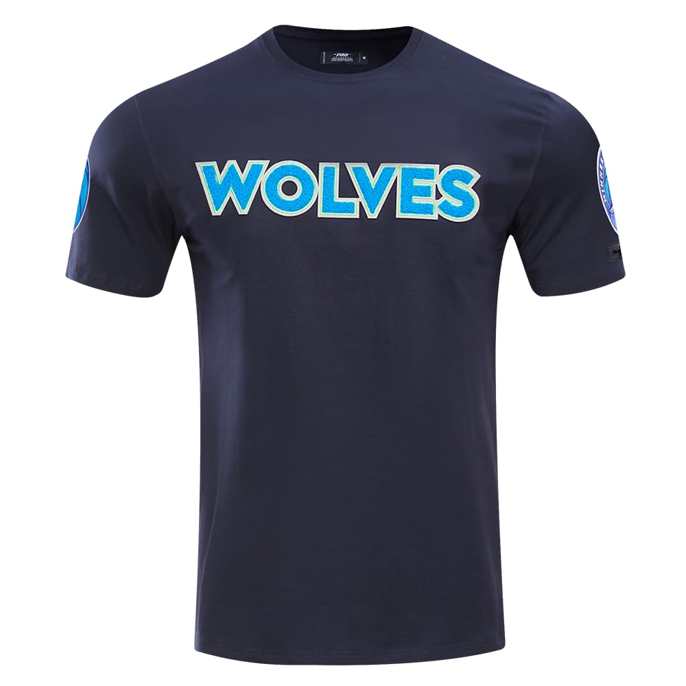 Pro Standard Mens NBA Classic Chenille Cotton Short Sleeve Tee Midnight Navy โ image 1