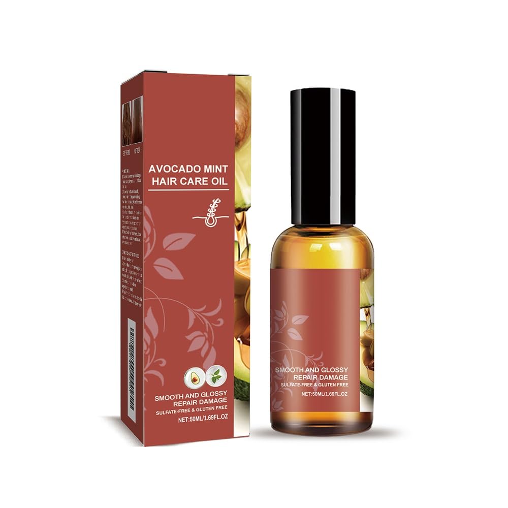 Aceite capilar natural con infusión de aguacate y menta
