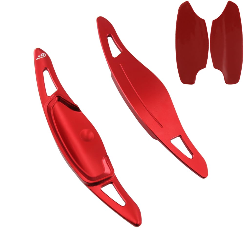 sumaikeji Aluminum Alloy Steering Wheel Shift Paddle Extension Cover for Kia EV6 Long Range/GT-Line/GT/Wind/Light (2022-2023) (red)