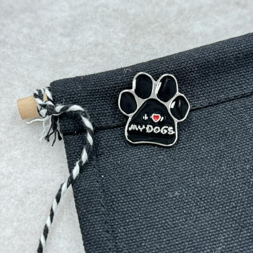 Image of I Love My Dogs Artist Brooch Shiny Jewelry Art Student Graduation Souvenir Gift Brooch Drip Oil Painted Enamel Pin Suitable