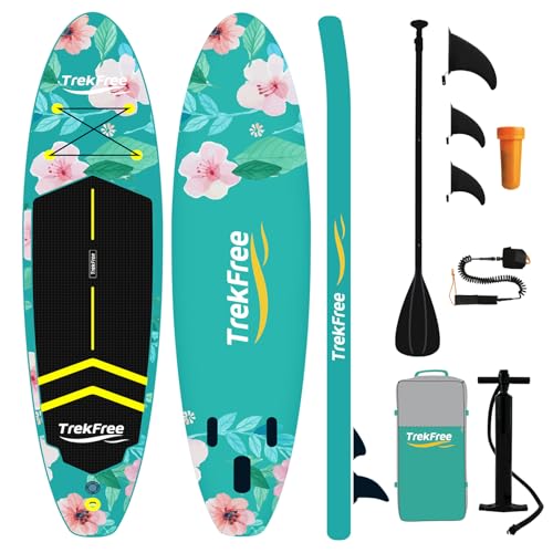 Tabla de Stand Up Inflable TrekFree 10'6" con cubierta EVA antideslizante y bomba manual ligera