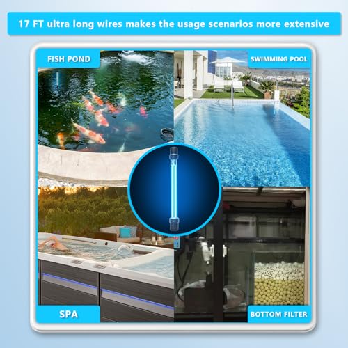 Image of 32W Aquarium UV Light for 200-3000 Gallon, Pond UV Light with 17FT Cord