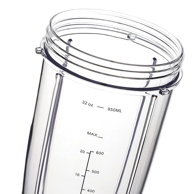 Image of Wonder Star Replacement Blender Cup, 950ml, Compatible with Nutribullet 600W /900W Series, Clear Cup with Measurement Markings|| oem product||1 big cup only without extractor||match and buy