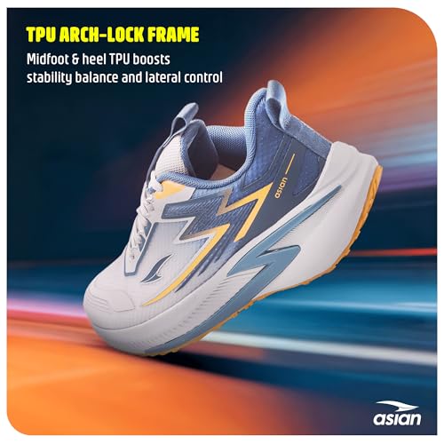 Image of ASIAN Quantum-28 Men's Sports Shoes | Knit Mesh Upper, High Traction Outsole with Lateral TPU Support & Memory Foam Shoes | Stylish Training Shoes