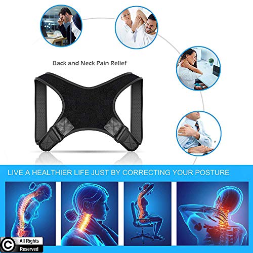 Poagl Posture Corrector For Men | Universal Fit Adjustable Upper Back Brace For Clavicle To Support Neck, Back And Shoulder Pain Relief Kyphosis Straightener Spine Support (Design Patented) #TOP4