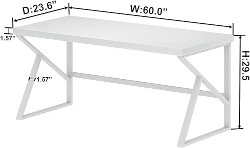 Miniatura 120 de HSH Escritorio gris para computadora, escritorio industrial de madera y metal para oficina en casa, escritorio rústico para computadora portátil