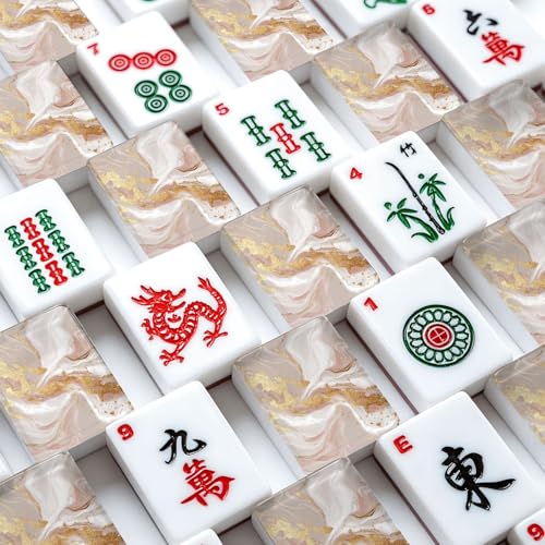 Juego de Mahjong Americano con 166 Fichas y Bolsa miniatura 4