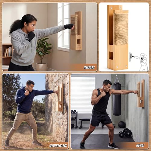 Leinuosen Wall Mount Makiwara Board Traditional Makiwara Punching Board Strike Pad for Adults Martial Arts Training Karate Taekwondo by Leinuosen - Image 6