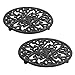 Sottopentola Ghisa 2 Pcs per Contenere Padelle Calde Cucina, Sottopentola Metallo Decorativo con Pioli Gomma, Resistente al Calore, Diametro 17,1cm