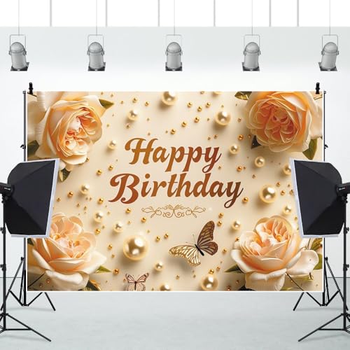 Fondo fotográfico Happy Birthday 10x8 ft amarillo miniatura 4