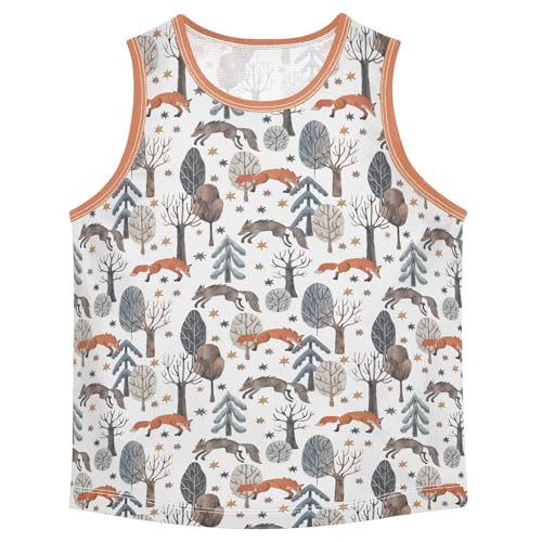 Baby Boys Sleeveless Tank Top Fox Toddler Athletic Vest 3-10T