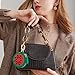 Giltnio Fruit Coin Purse Bag Charm Keychain, Mini Watermelon Charm Kawaii Leather Coin Purse Pouch Holder for Airtag Handbag Tote Wallet