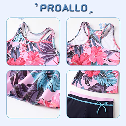 Image of Little Girls' Summer Swimwear Two Piece Boyshort Tankini Kids Swimsuit