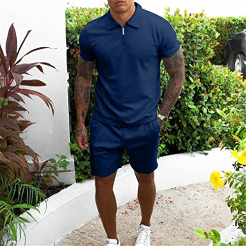 Ensemble de survêtement décontracté d'été avec polo homme et short - 3