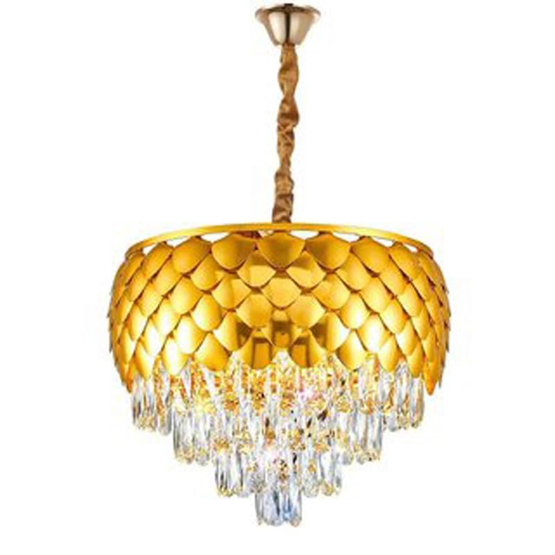SUANI Pineapple Chandelier Full Golden Italian K9 Glass Crystal Decorative Chandelier Ceiling Lamp for Living Room | Chandelier Lamp for Home | Pineapple Chandelier | Golden, Round, (600) mm (B0D816XY3Y) Amazon Price History, Amazon Price Tracker
